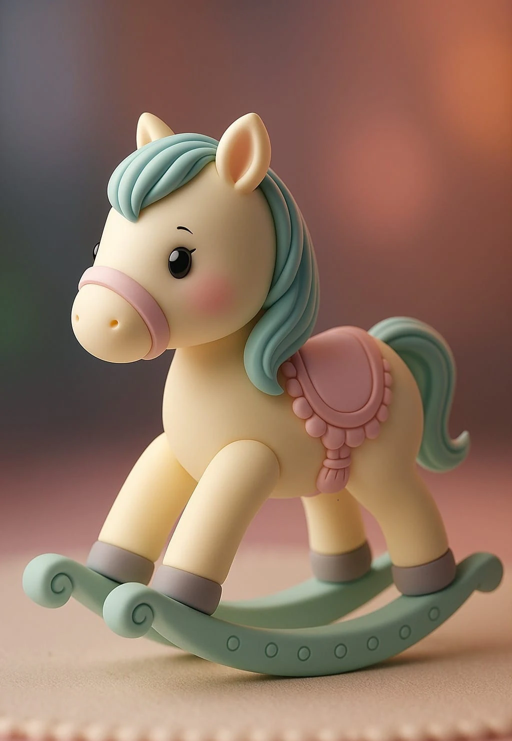 Unicorn Rocking Chair Tabletop 3D Print Model .c4d .max .obj .3ds .fbx .stl .blend