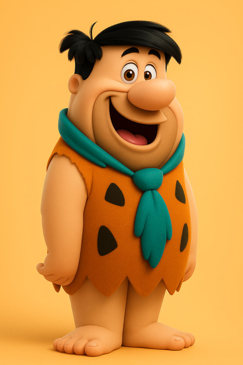 Fred Flintstone 3D printmodel .c4d .max .obj .3ds .fbx .stl .blend