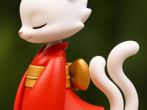 猫又猫 3D 打印模型