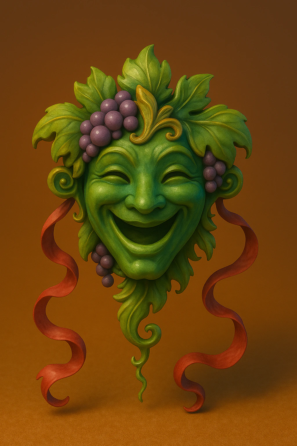 Greek Comedy Mask 3D Print Model .c4d .max .obj .3ds .fbx .stl .blend