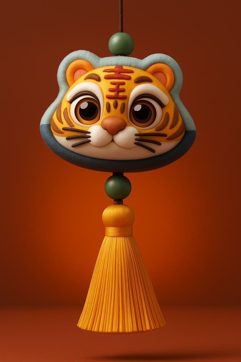 Tiger Fancy Charm 3D प्रिंट मॉडल .c4d .max .obj .3ds .fbx .stl .blend