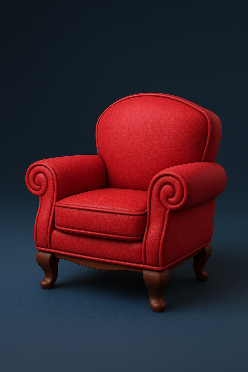 Traditional Armchair Model Cetak 3D .c4d .max .obj .3ds .fbx .stl .blend