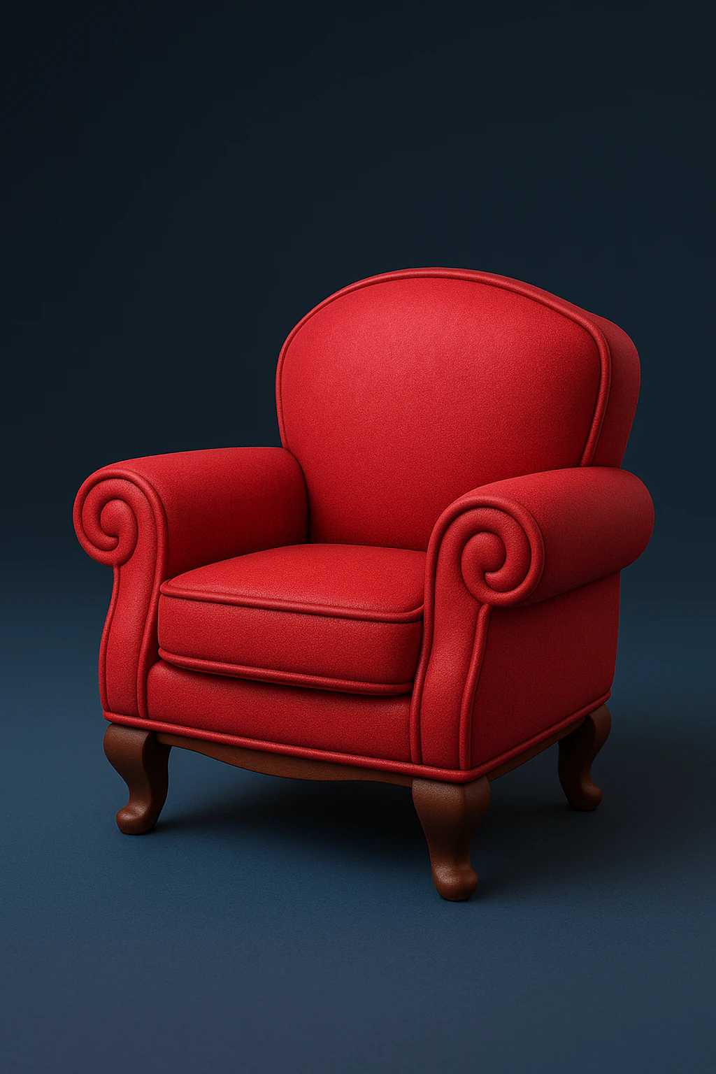 Traditional Armchair 3D Print Model .c4d .max .obj .3ds .fbx .stl .blend 
