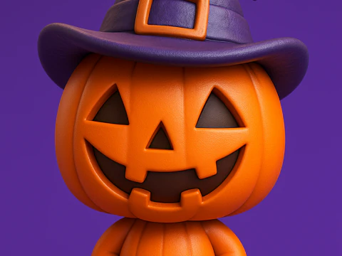 ジャック・オ・ランタンの相棒 3Dプリントモデル