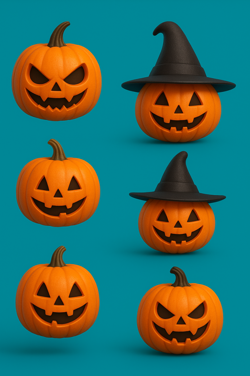 Halloween Spooky Pumpkin Art 3D Принт Модель .c4d .max .obj .3ds .fbx .stl .blend