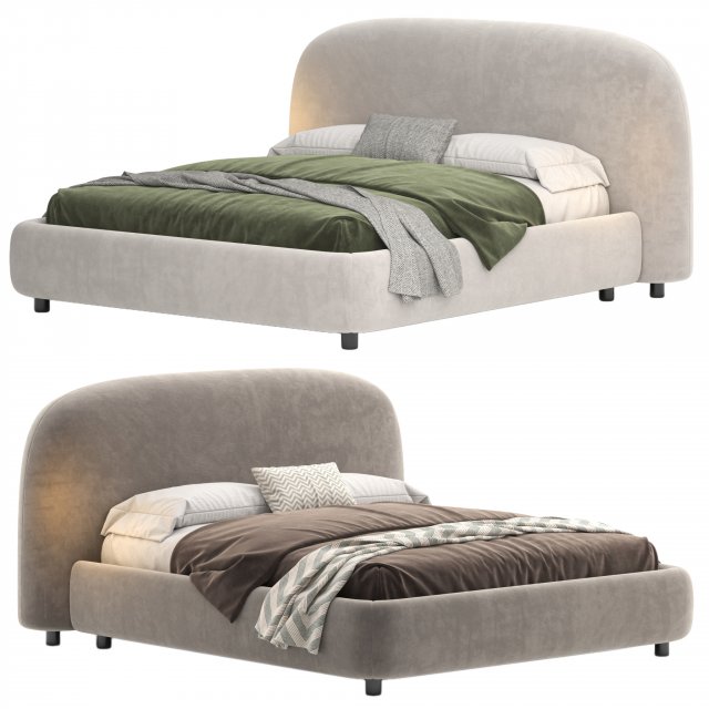 SADARIUS BED Model 3D .c4d .max .obj .3ds .fbx .stl .blend 
