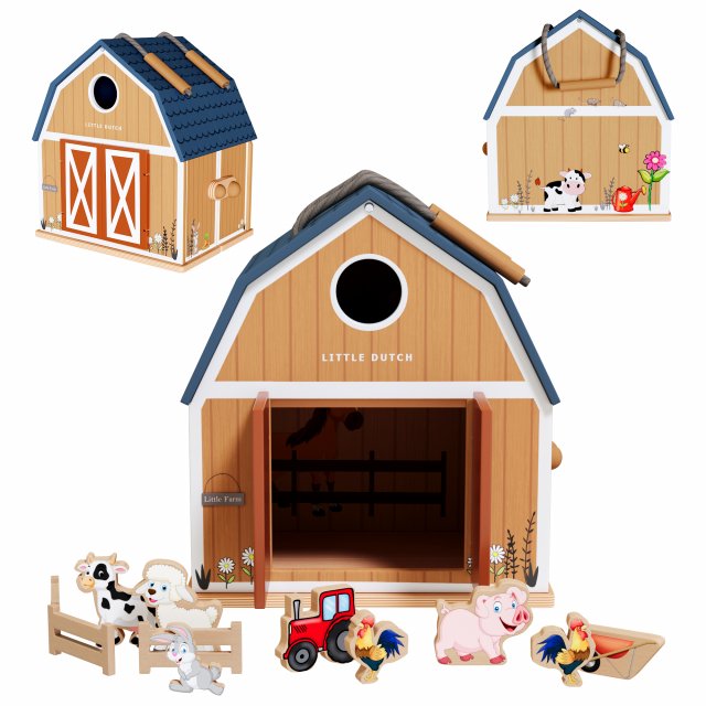 Little Dutch Dolls House Little Farm 3D मॉडल .c4d .max .obj .3ds .fbx .stl .blend 