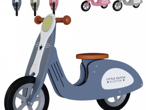 Little Dutch Wooden Scooter 3D Model