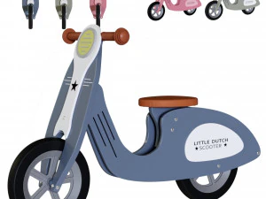 Маленький голландський дерев'яний самокат 3D Модель