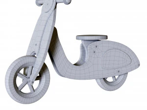 Маленький голландський дерев'яний самокат 3D Модель