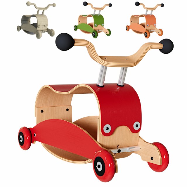 Mini Flip 2-in-1 Wooden Ride-On and Rocking Toy Modelo 3D .c4d .max .obj .3ds .fbx .stl .blend 