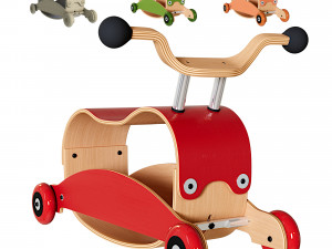 Mini Flip 2-in-1 Wooden Ride-On and Rocking Toy 3D Модель