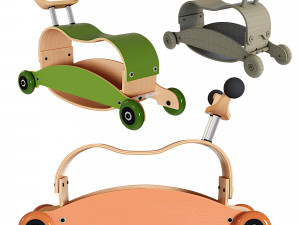 Mini Flip 2-in-1 Wooden Ride-On and Rocking Toy Modelo 3D