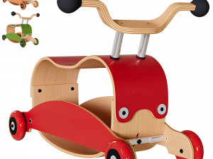 Mini Flip 2-in-1 Wooden Ride-On and Rocking Toy Modelo 3D