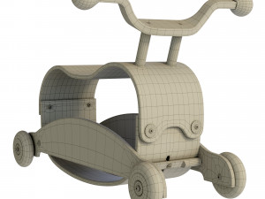 Mini Flip 2-in-1 Wooden Ride-On and Rocking Toy Modelo 3D