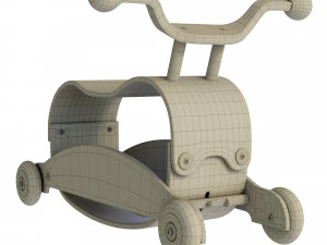 मिनी फ्लिप 2-इन-1 लकड़ी का राइड-ऑन और रॉकिंग खिलौना 3D मॉडल