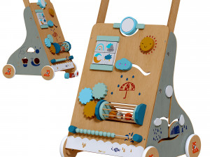 Wooden Baby Push Walker Activity Center Toys 3D 모델