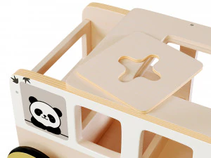 Wooden Bus Toy 3D Model
