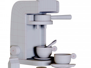 Wooden Toys Coffee Maker Toy Esoresso Machine Playset Modello 3D