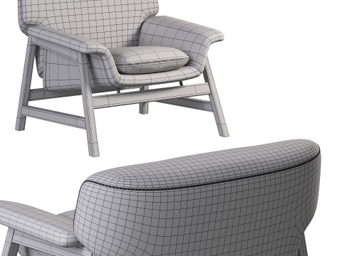 Agnese Lounge Chair 3D मॉडल