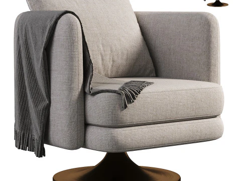 オーバムアームチェア 3Dモデル