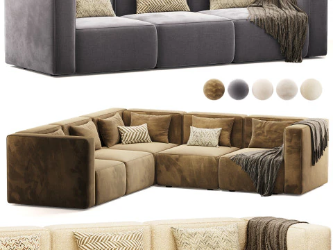 베이스캠프 코너 소파 3D 모델