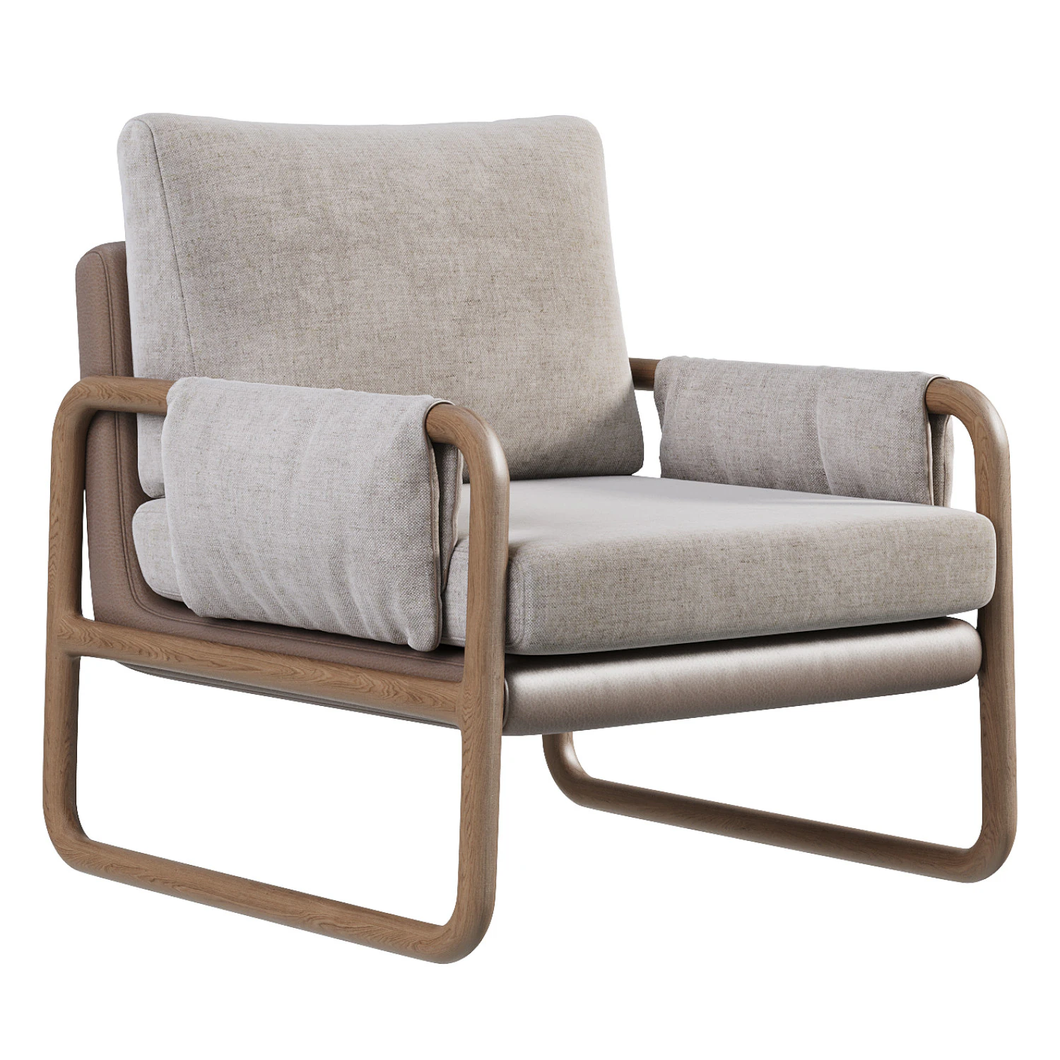 Bora Armchair 3D Model .c4d .max .obj .3ds .fbx .stl .blend 