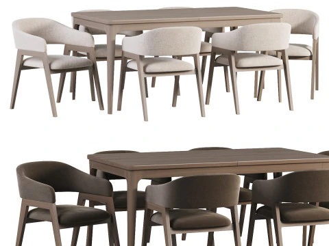 St&oacute;ł-krzesło Chelsi Model 3D