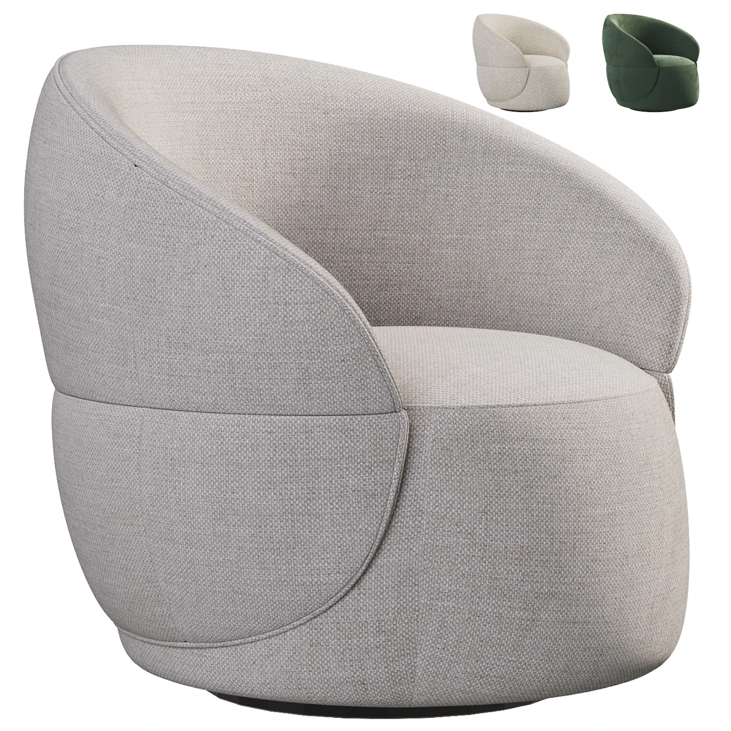 Clip Armchair by Voyager 3D Model .c4d .max .obj .3ds .fbx .stl .blend 