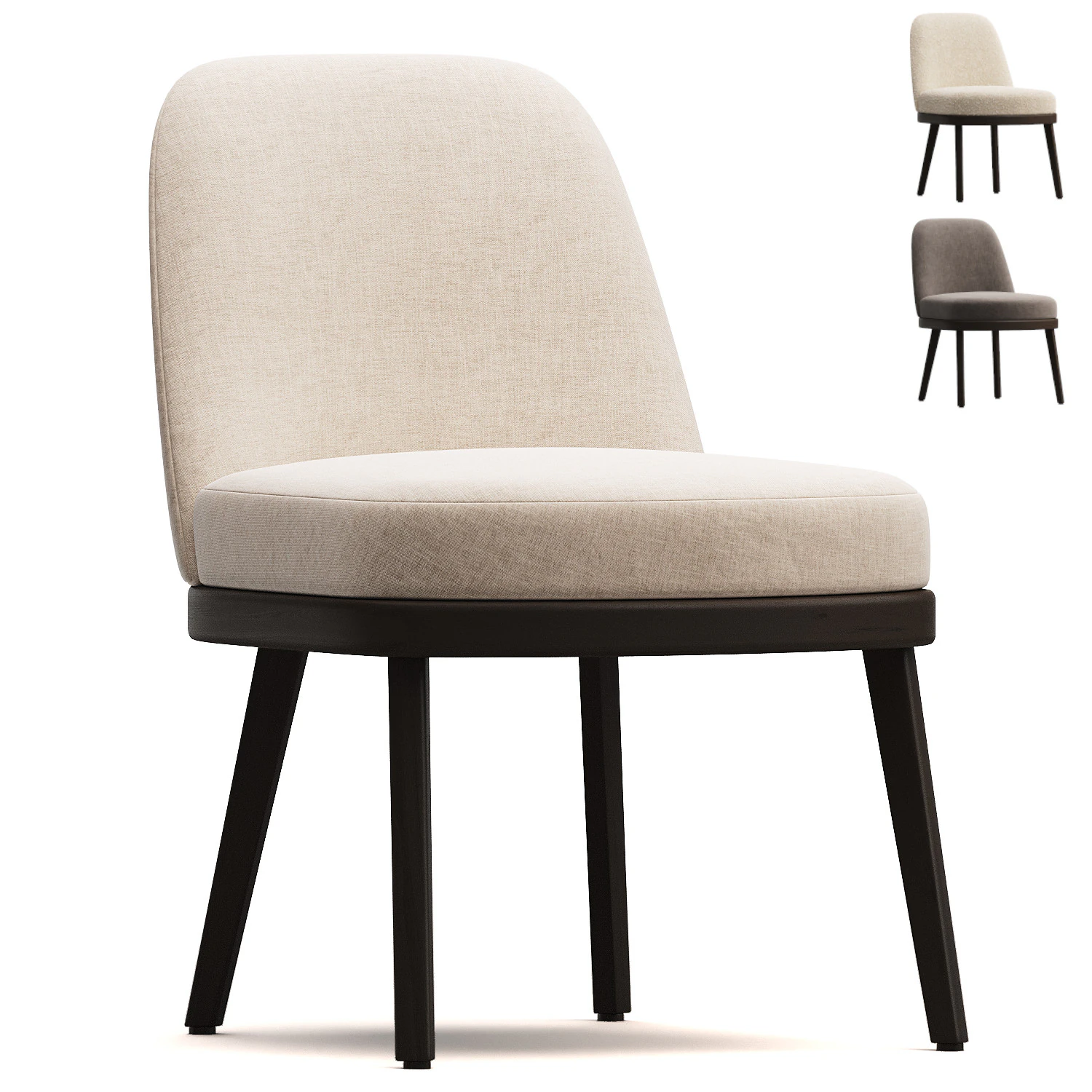 Dining Chair Costa 3D Model .c4d .max .obj .3ds .fbx .stl .blend 