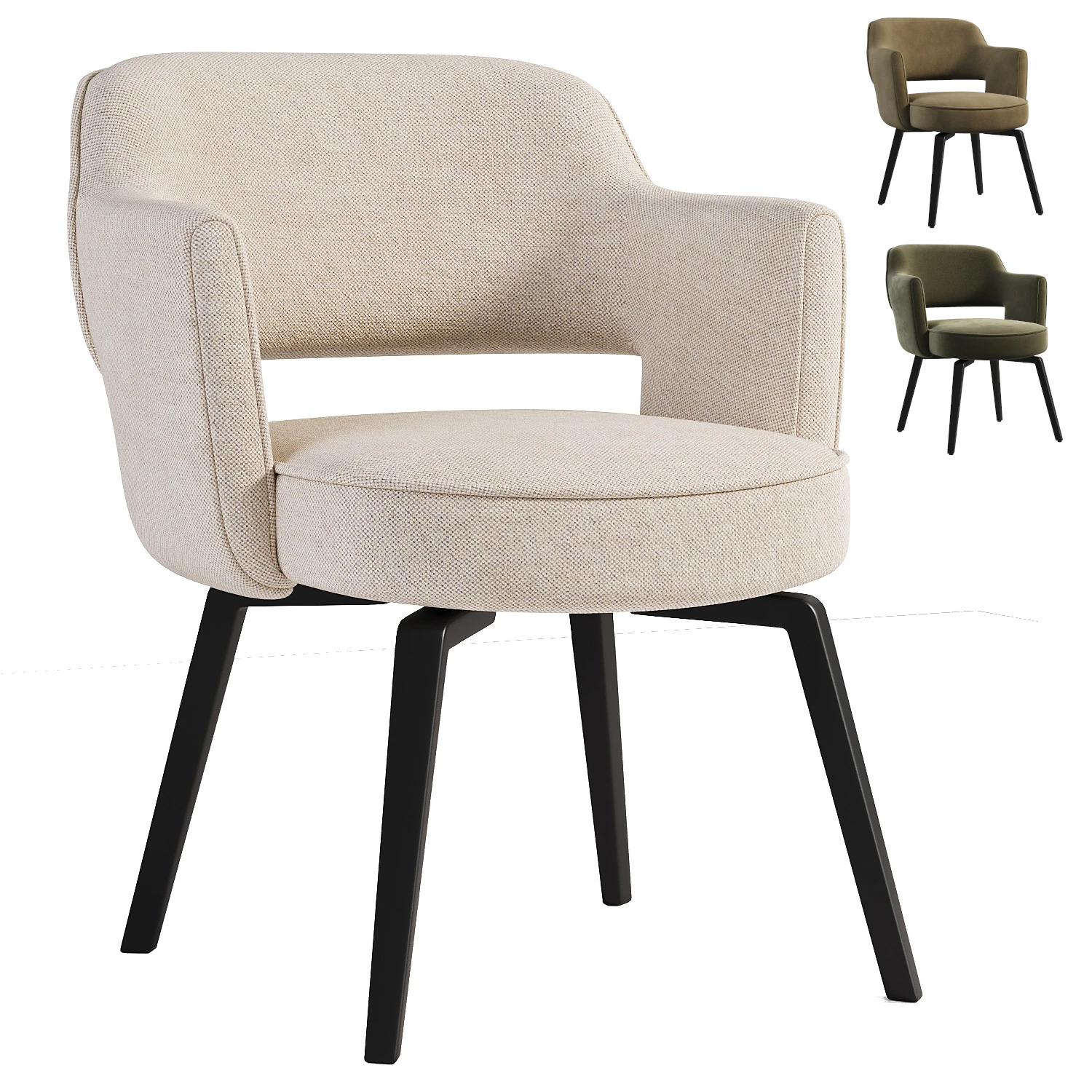 Dining chair Park 3D Model .c4d .max .obj .3ds .fbx .stl .blend 