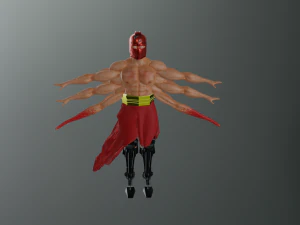 GUERRIERO SPARTANO A SEI BRACCIA Modello 3D