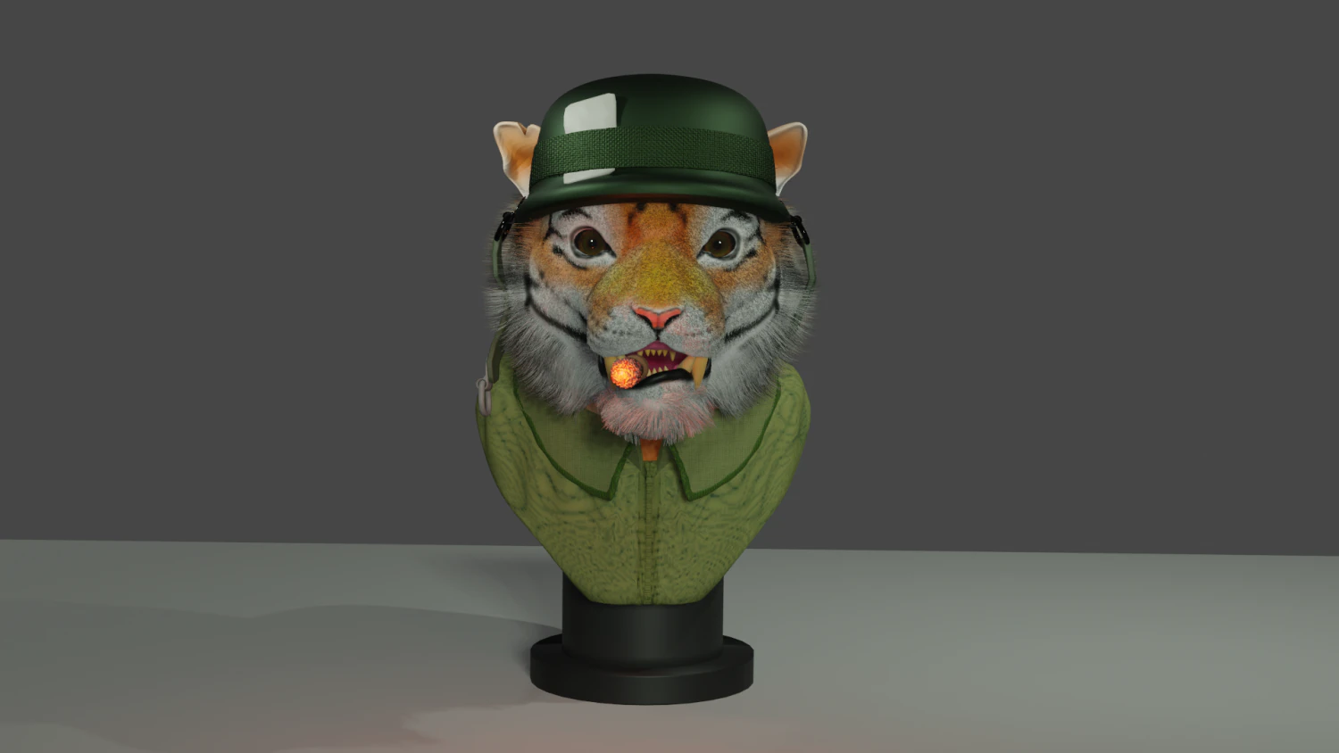 Commander Tiger 3D Model .c4d .max .obj .3ds .fbx .stl .blend 