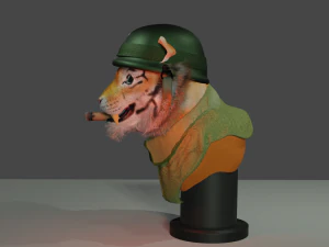 Commander Tiger 3D Model