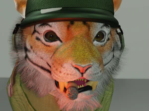 Commander Tiger 3D Model