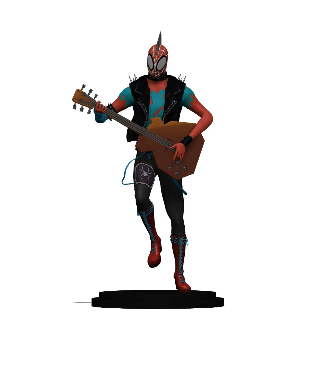 Spider Punk 3D Print Model .c4d .max .obj .3ds .fbx .stl .blend 