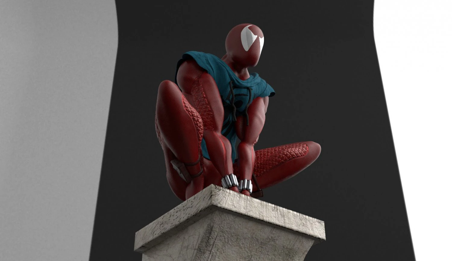 Scarlet Spider 3D Print Model .c4d .max .obj .3ds .fbx .stl .blend