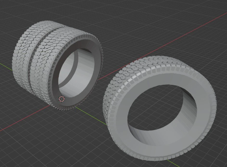 Truck Tire 3D Model .c4d .max .obj .3ds .fbx .stl .blend