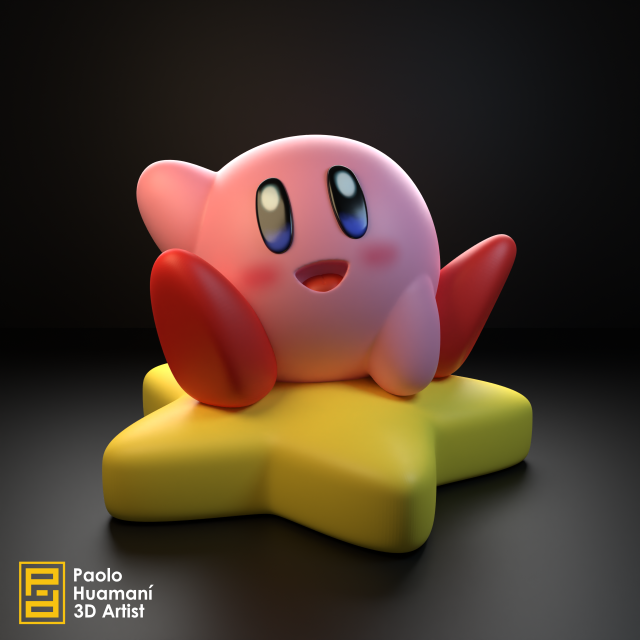 Kirby 3D Принт Модель .c4d .max .obj .3ds .fbx .stl .blend 