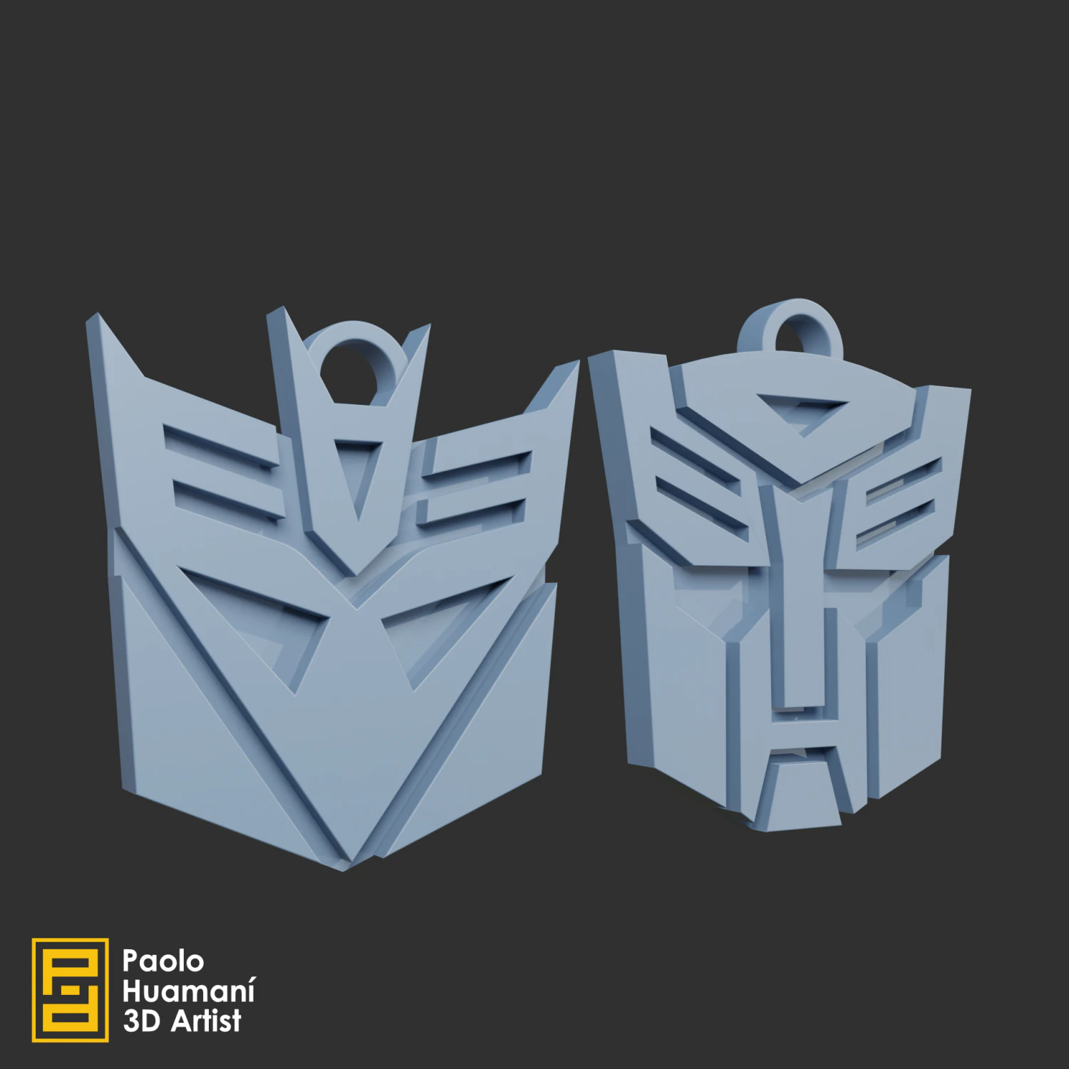 Transformers Keychains 3D Print Model .c4d .max .obj .3ds .fbx .stl .blend 