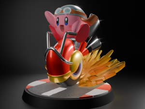 Kirby Wheelie 3D Print Model