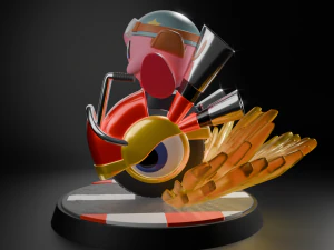 Kirby Wheelie 3D Print Model