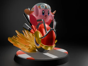 Kirby Wheelie 3D Print Model