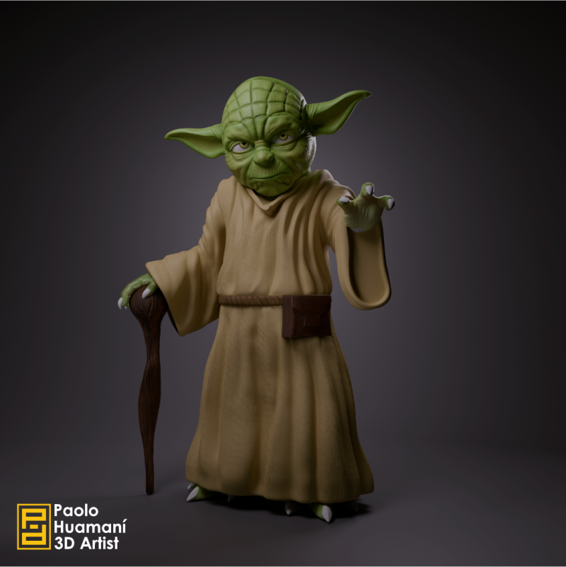 Yoda 3D Print Model .c4d .max .obj .3ds .fbx .stl .blend 