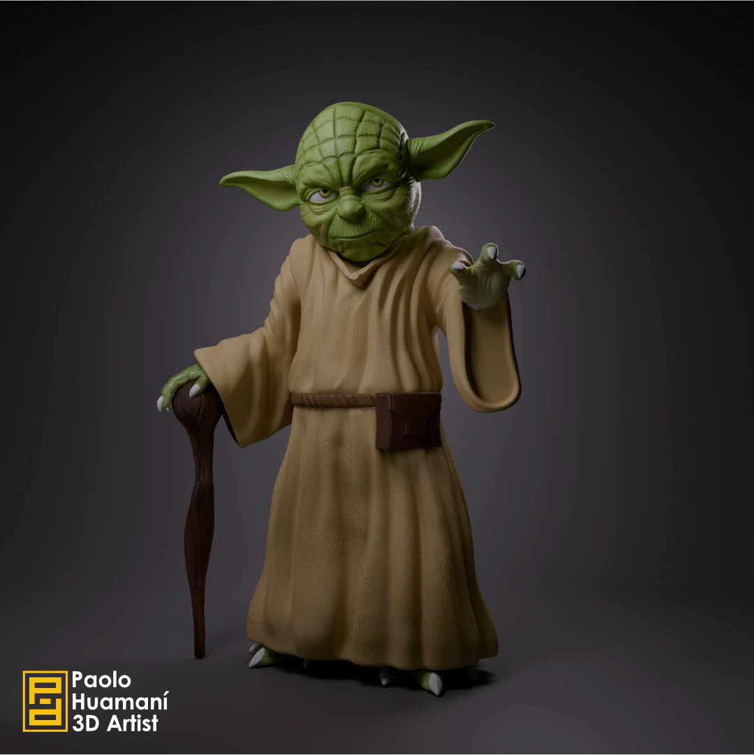 Yoda 3D Print Model .c4d .max .obj .3ds .fbx .stl .blend 