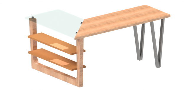 Mueble escritorio Home office 3D Model .c4d .max .obj .3ds .fbx .stl .blend 
