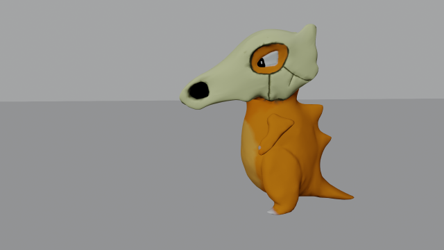 Cubone 3D Принт Модель .c4d .max .obj .3ds .fbx .stl .blend 
