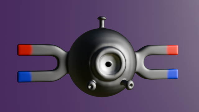 Magnemite 3D Принт Модель .c4d .max .obj .3ds .fbx .stl .blend 