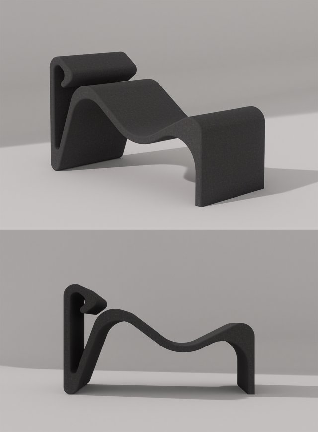 Lounge chair 3D Model .c4d .max .obj .3ds .fbx .stl .blend 