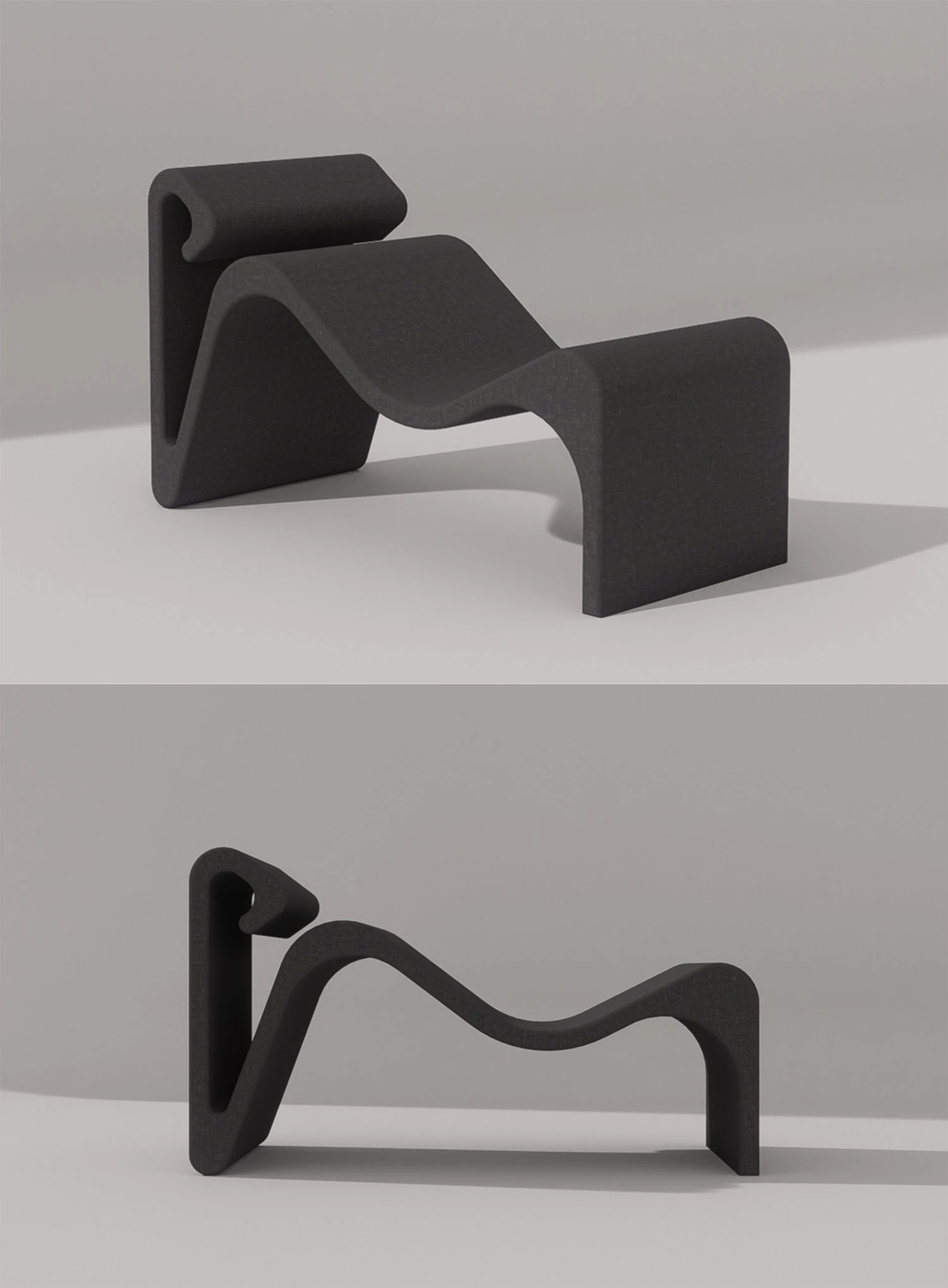 Lounge chair 3D Model .c4d .max .obj .3ds .fbx .stl .blend